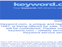 Tablet Screenshot of keyword.com